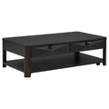 Marcelo Wood Coffee Table with 2 Drawers and Shelf Coffee