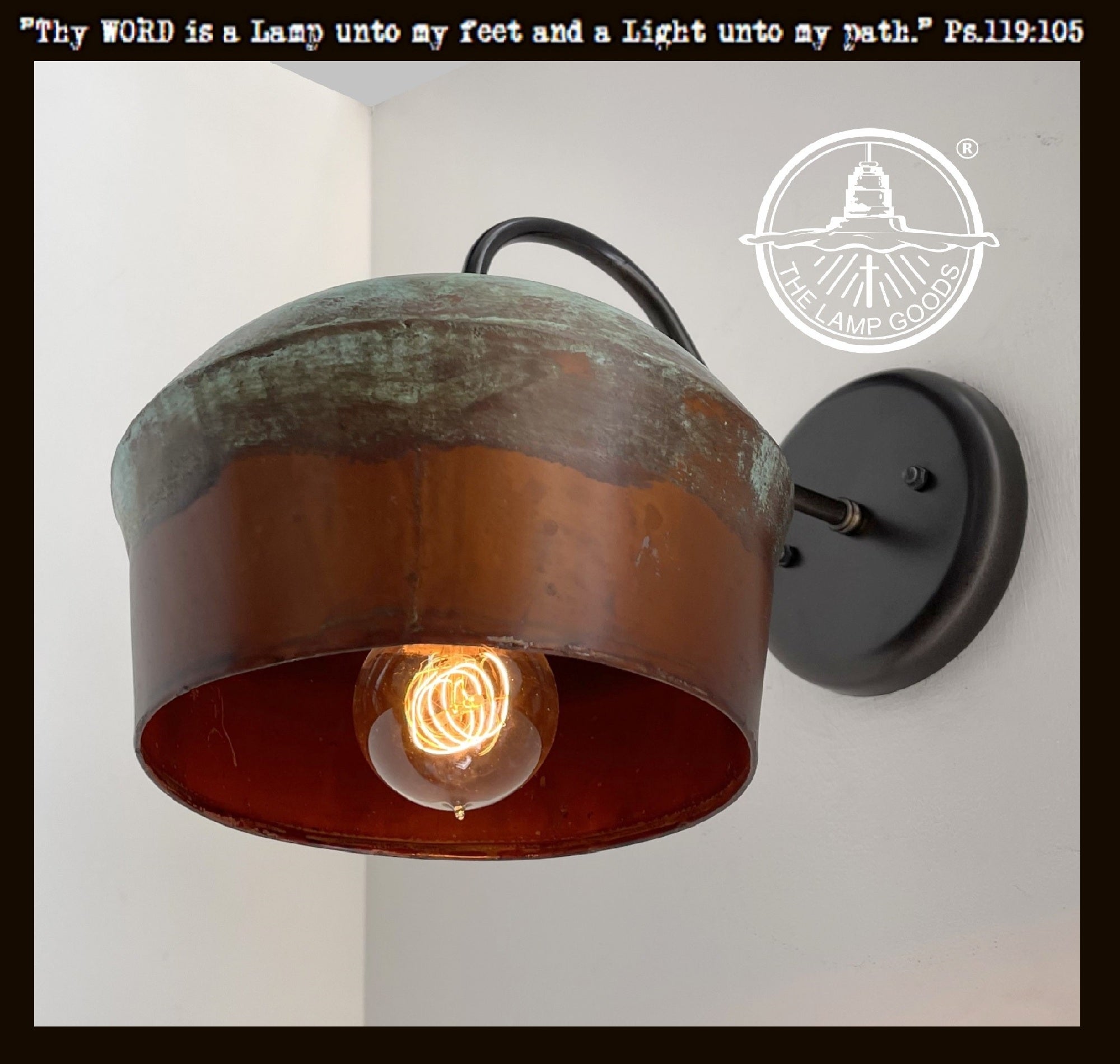 Handcrafted Copper Pendant Light | 8.5" | Farmhouse Kitchen Pendant