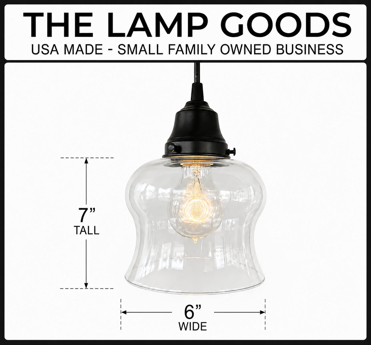 BELL Clear Glass Pendant Light