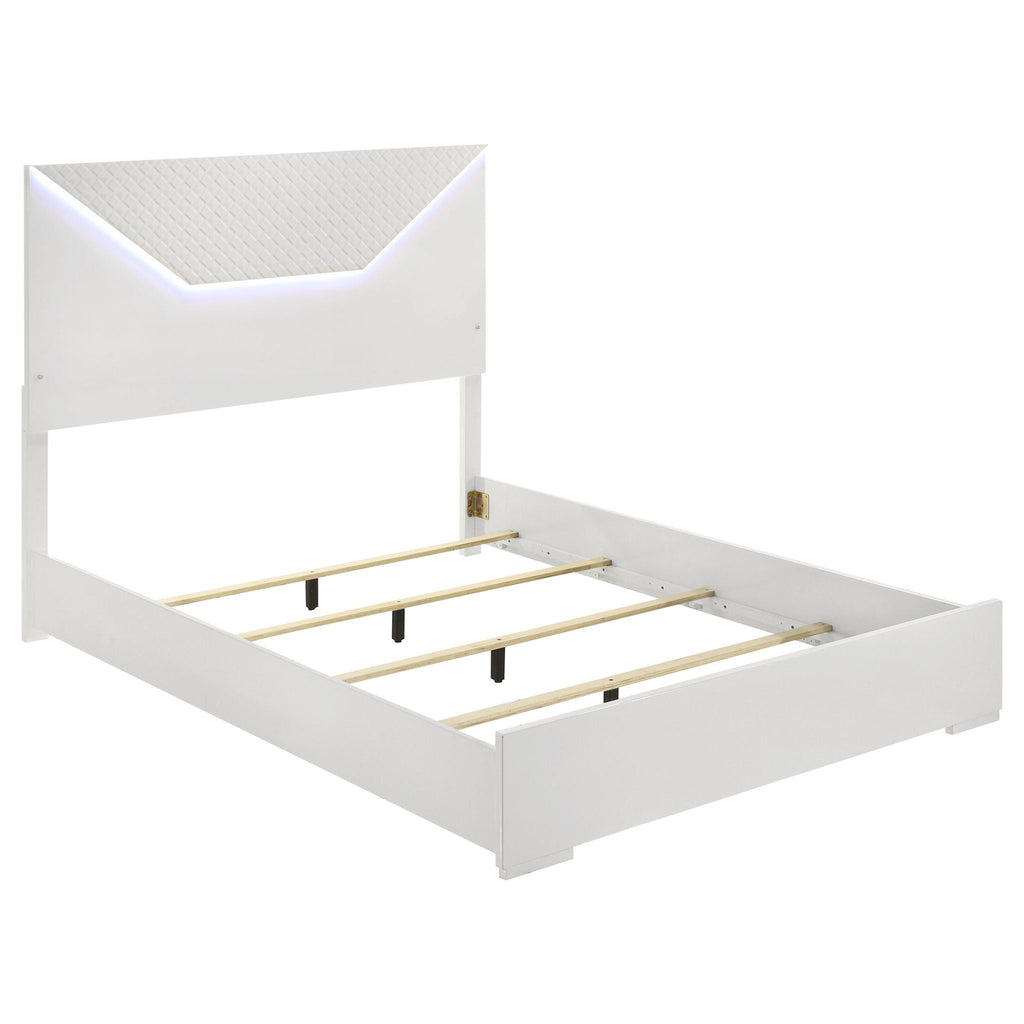 Ives 5-piece Queen Bedroom Set White High Gloss