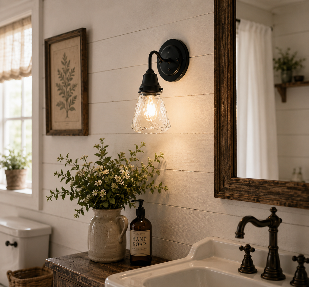 Frost and Clear Crossed Glass Wall Sconce/Pendant Light