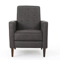 Macedonia - Button Tufted Fabric Recliner - Slate