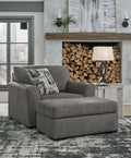 Gardiner - 2 Pc. - Chair And A Half, Ottoman - Pewter