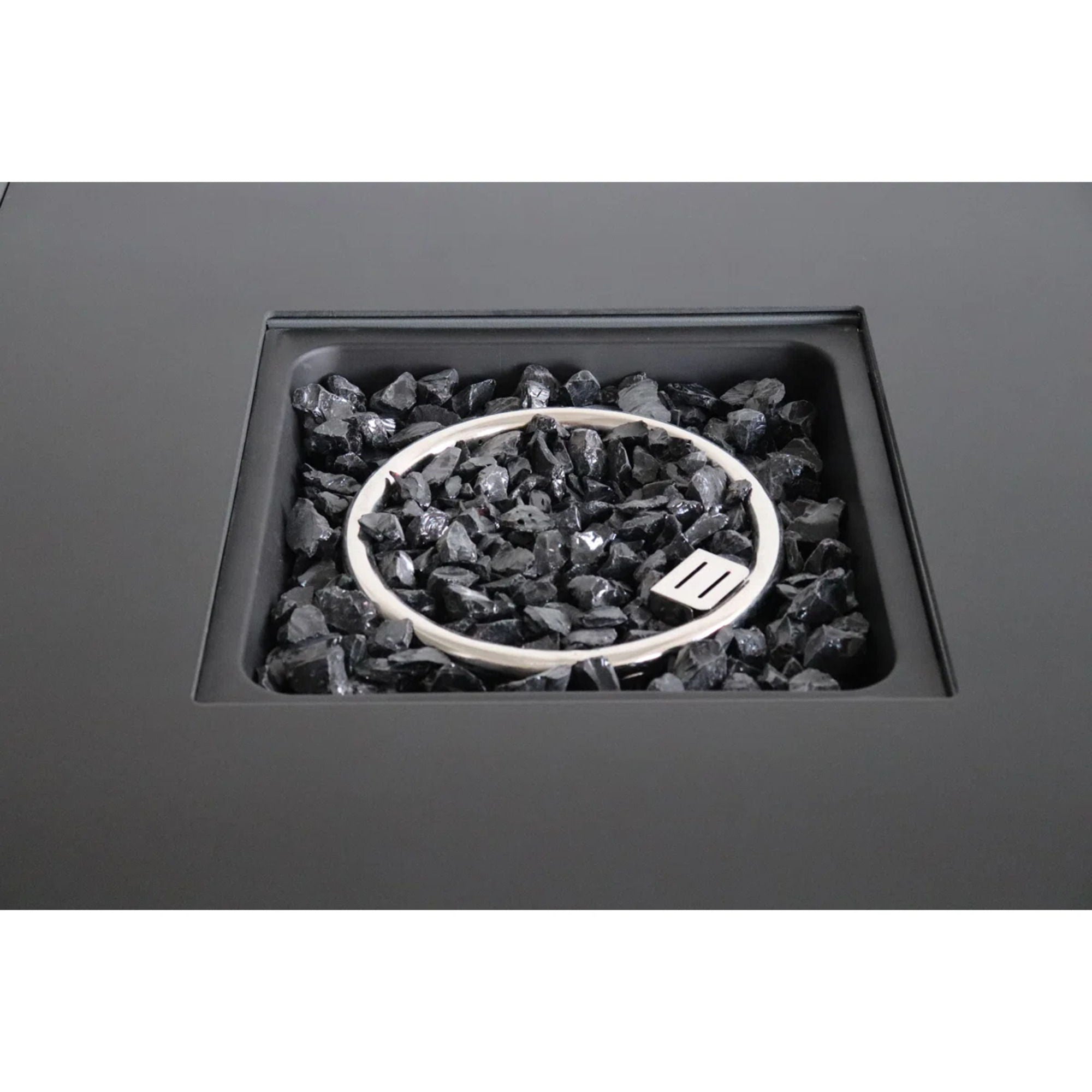 Durable Construction Outdoor Fire Pit Table With Lid - Gray