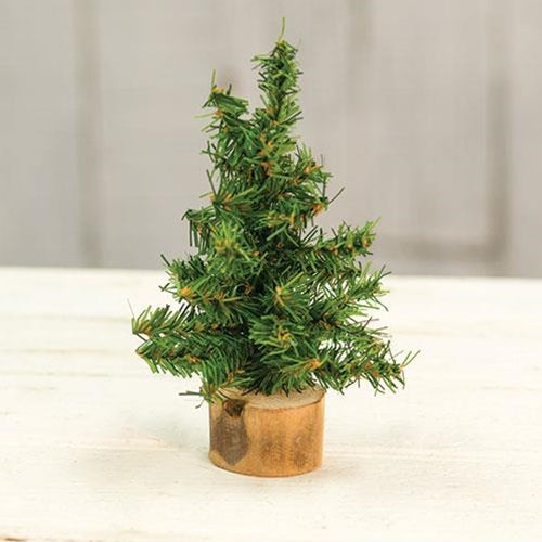 Mini Tree with Wood Base 6"  (Pack of 4)