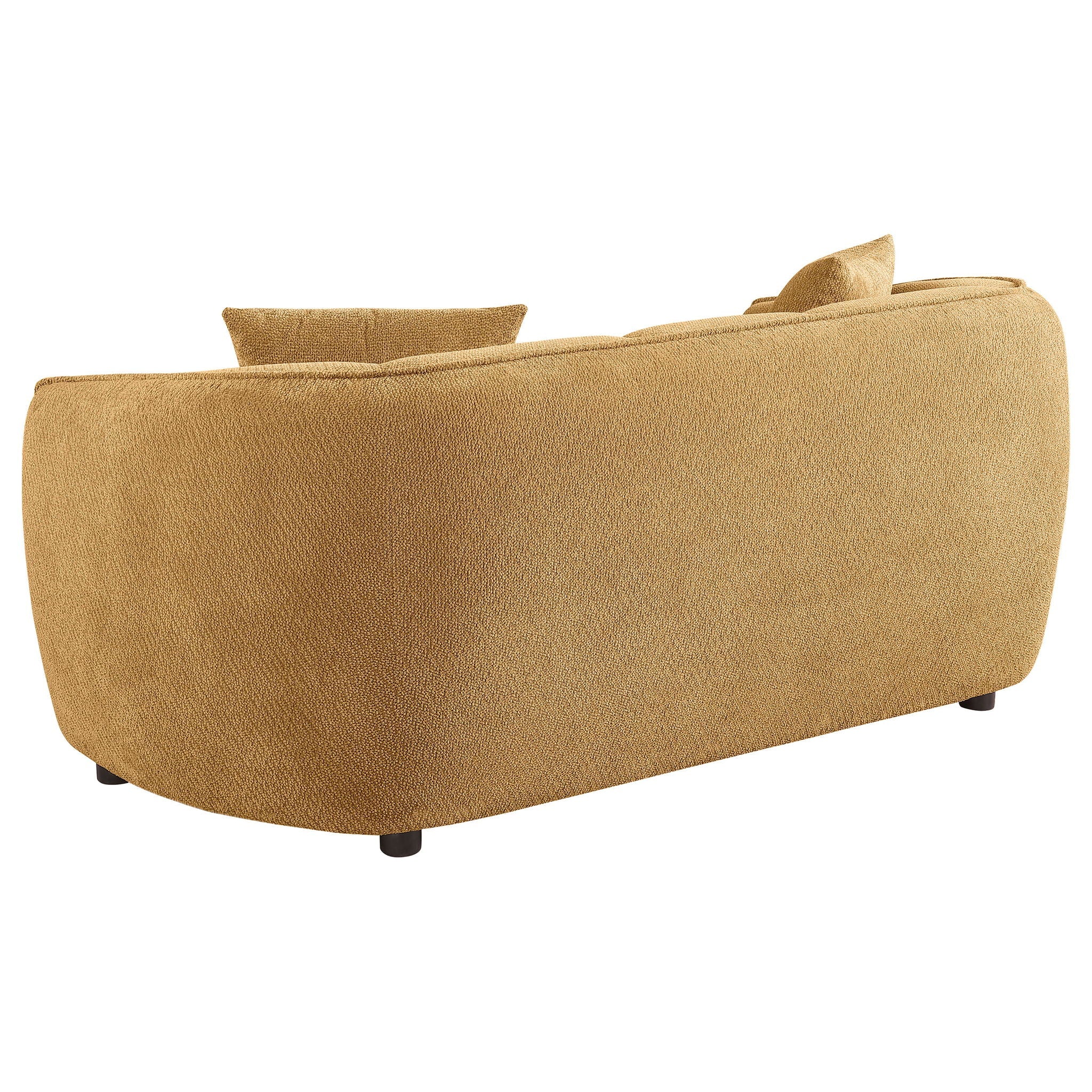 Aleisha Fabric Upholstered Loveseat Mustard Yellow