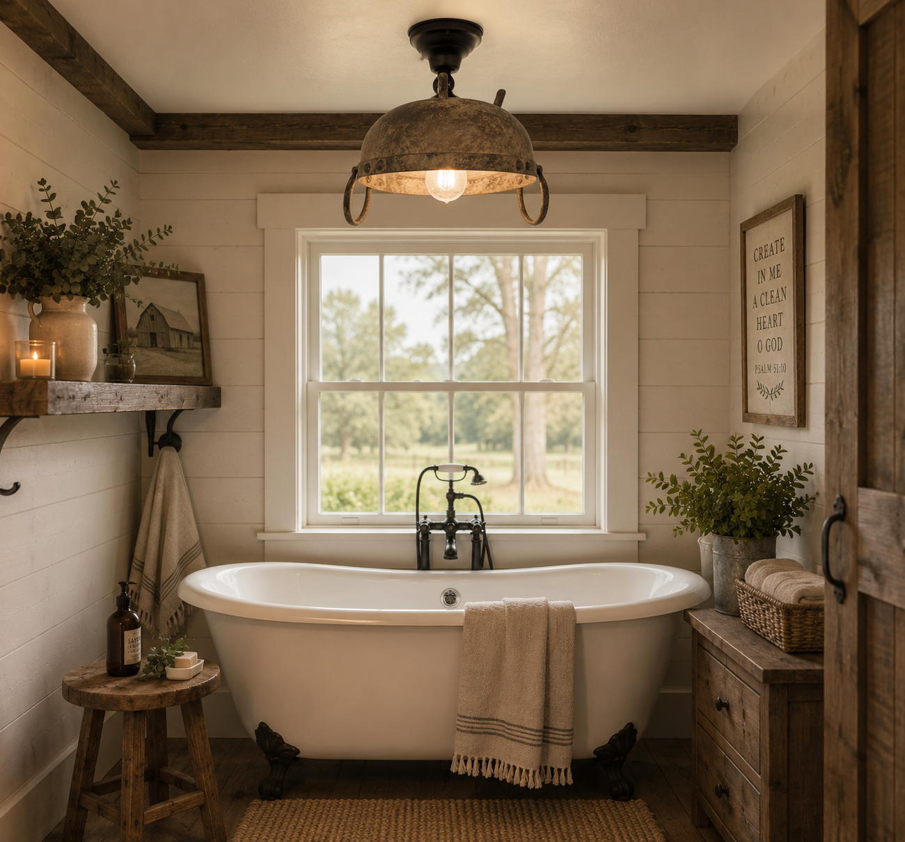 Iron Rustic Industrial Ceiling Light Fixture