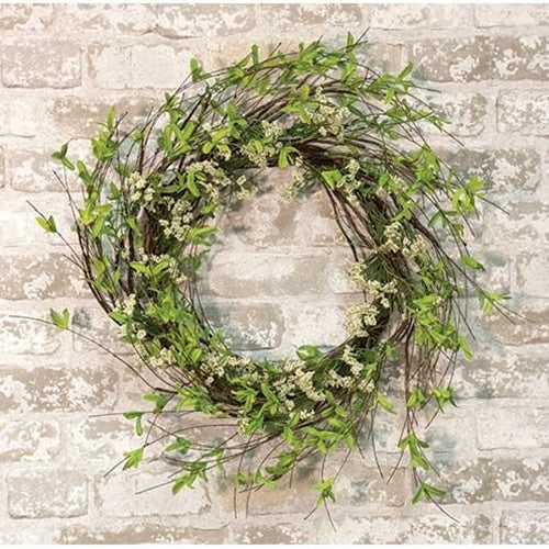 Twig Leaf & Sprite Wreath 24"