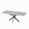Modern Extendable Dining Table Set With Soft Padded Armless Chairs