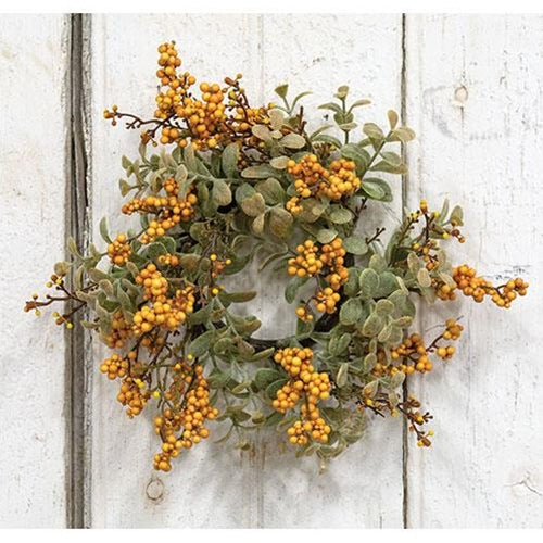 Pebble Creek Candle Ring 3"  Mustard  (Pack of 4)