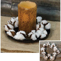 Country Cotton Ball Ring 4"  (Pack of 4)