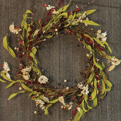 20" Teastain Country Flower Wreath