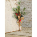 Brush Pine w/Red Bells Pick 16" (Pack of 2)