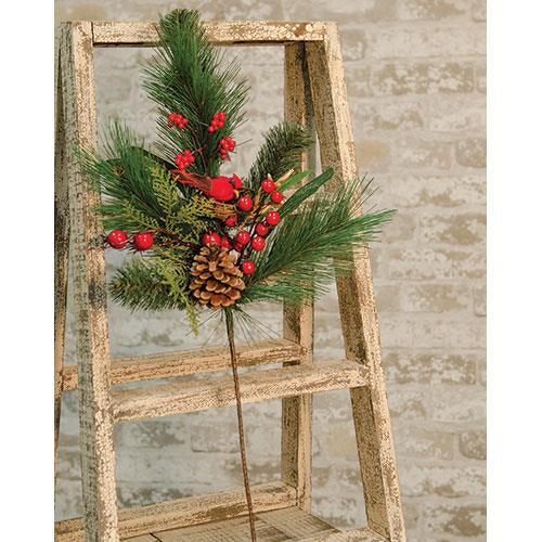 Woodland Cardinal Pine Spray 24" (Pack of 2)