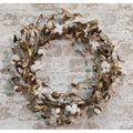 Cotton Wreath w/Shells 20"
