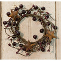 Burgundy Berry Ring w/Stars 3.5"  (Pack of 4)
