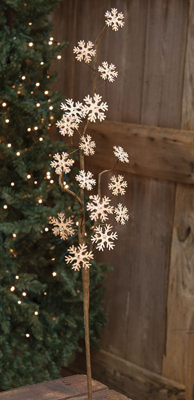 Glitter Vintage Snowflake Spray 24" (Pack of 4)