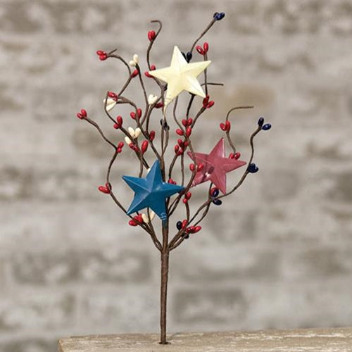 '+Americana Pip Pick w/White Stars 12" (Pack of 4)