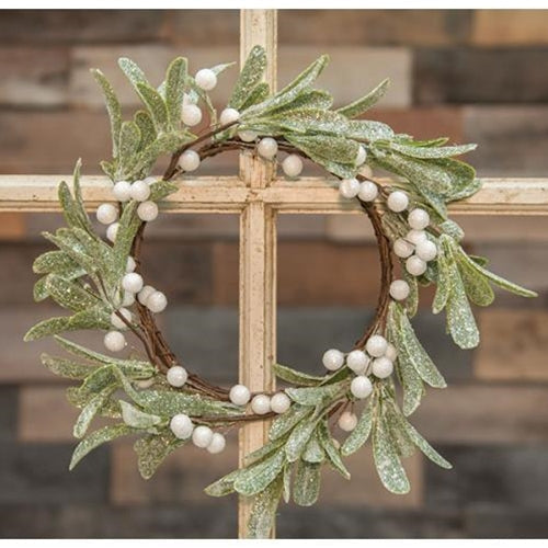Frosted Mistletoe Wreath  (Pack of 4)
