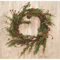 Evergreen Pine w/Red Pips Wreath 13" (Pack of 2)