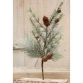 Icy Glittered Needle Pine Spray  (Pack of 4)