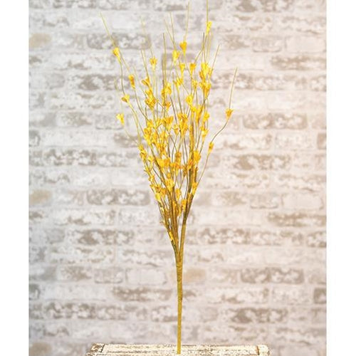 Wispy Yellow Buds Flower Bush 21"  (Pack of 4)