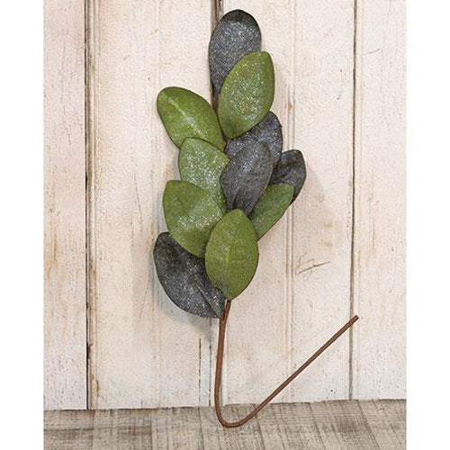 Vintage Glitter Magnolia Leaves Spray 30" (Pack of 2)