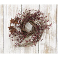 Burgundy Pip & Star Twig Wreath 10" (Pack of 4)