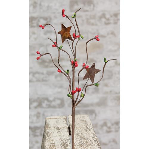 Red/Green Pip & Star Pick 12" (Pack of 4)