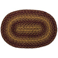 Burgundy/Tan Braided Placemat (Pack of 2)