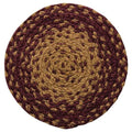 Burgundy/Tan Braided Trivet (Pack of 4)