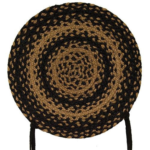 Braided Ebony Chair Pad (Pack of 2)