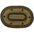 Black Star Oval Rug 20x30