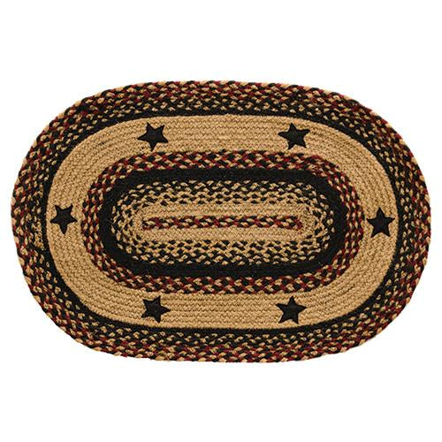 Blackberry Star Oval Rug 3x5