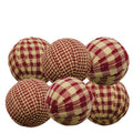 6/Set Burgundy Rag Balls 2.25" (Pack of 4)