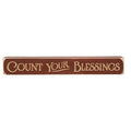 Count Your Blessings Engraved Block 12" (Pack of 4)