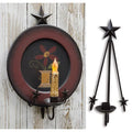 Star Hanging Plate & Taper Holder (Pack of 2)