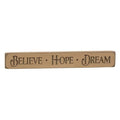 Believe Hope Dream Engraved Block 12" (Pack of 4)