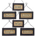 *Home Framed Sign w/Hanger 6 Asstd.  (Pack of 4)