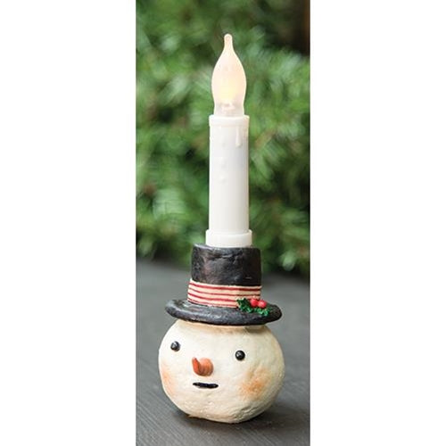 Resin Snowman Taper Holder  (Pack of 4)