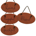 *Home Hopeful Faithful Blessed Resin Ornament 4 asstd. (Pack of 4)
