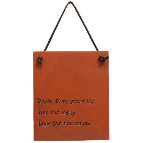 *Live For Today Resin Sign (Pack of 2)