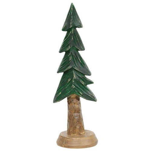 Resin Carved Alpine Tree 6.75" (Pack of 4)