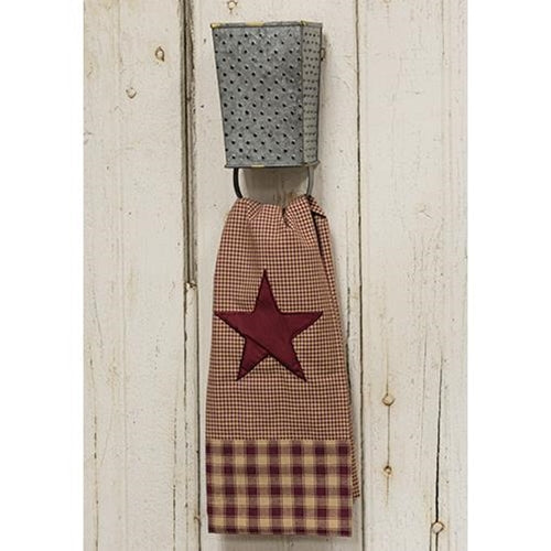 Galvanized Metal Grater Dish Towel Holder (Pack of 2)
