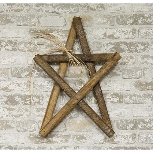 Natural Lath Folk Star 24" (Pack of 2)