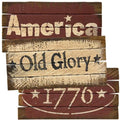 Lath Patriotic Sign 12" L 3 Asstd. (Pack of 2)