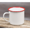 Red Rim Enamel Coffee Mug  (Pack of 4)