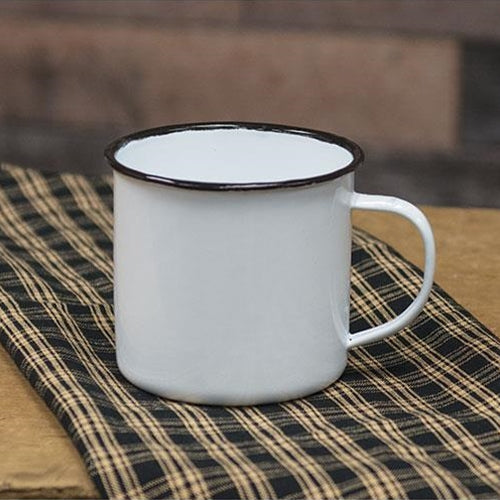 Black Rim Enamel Soup Mug  (Pack of 4)