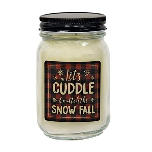 Let's Cuddle Pint Jar Candle Snowberry (Pack of 2)