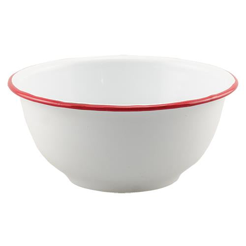 Red Rim Enamel Cereal Bowl (Pack of 4)
